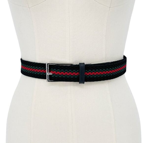 GUCCI Braided Elastic Webbing Belt in Black 115cm | 46in - Picture 10 of 16